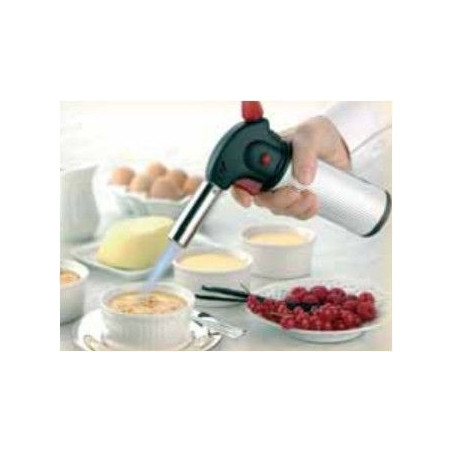 Chalumeau de cuisine Professionnel à gaz Torche gaz rechargeable Utilisation 360° Allumage piezo KEMPER