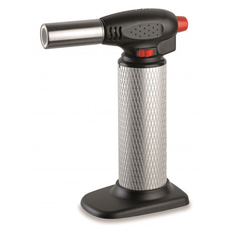 Chalumeau de cuisine professionnel + 2 Cartouches de gaz Utilisation à 360° Allumage piezo KEMPER
