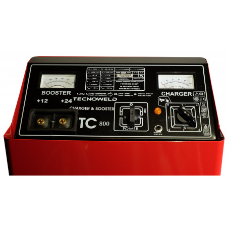 Chargeur démarreur de batterie 1380 Ah-12-24V Charge 120A auto poids lourds TEC800 sur roues Tecnoweld