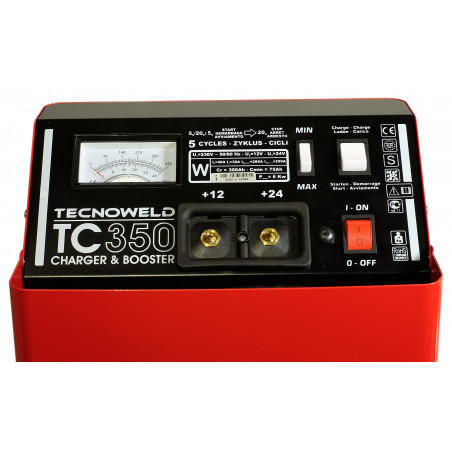 Chargeur démarreur de Batterie 12-24V Charge 60A  poids lourds 600 Ah TEC350 TECNOWELD