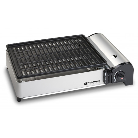 Barbecue à gaz portable 1900W Plaque anti adhesive amovible Camping KEMPER