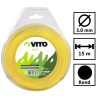 Fil nylon rond pour débroussailleuse - longueur 15m - diamètre 3mm VITO