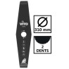 Lame de coupe 310mm pour débroussailleuse 2 dents alesage 25.4 standard VITO