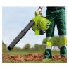 Souffleur de feuilles moteur 2T- 27.2 cm3  Aspirateur souffleur Espaces verts SAC 50L VITO