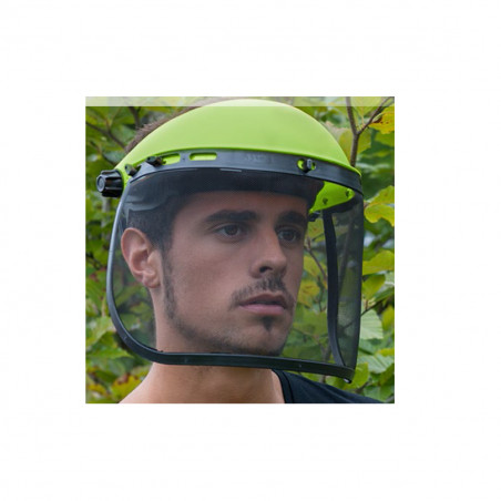Casque de protection avec visière grillagée Serre tête reglable Haute sécurité VITO