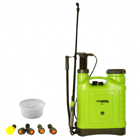 Pulvérisateur à main 16L Spray et Jet Végetaux accessoires 3 buses Jardin, Potager, Toiture VITO