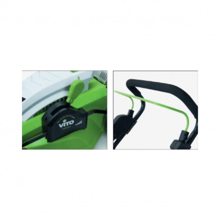 Tondeuse Electrique 1800W Moteur induction Coupe 42 cm - 3 hauteurs de coupe - bac 50L VITO