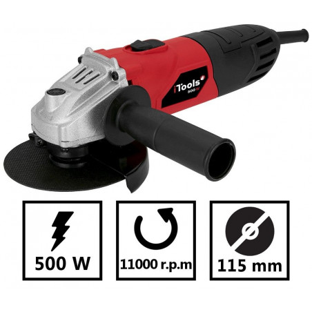Meuleuse angle 115mm 500W  Poignée clef brosse charbon ITOOLS