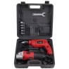Perceuse à percussion 500W + Meuleuse 500W + Mallette 17 accessoires ITOOLS