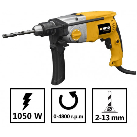 Perceuse à percussion 1050W Mandrin 13mm VITO