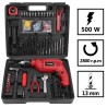 Perceuse à percussion 500W + 41 accessoires de perçage Mallette ITOOLS