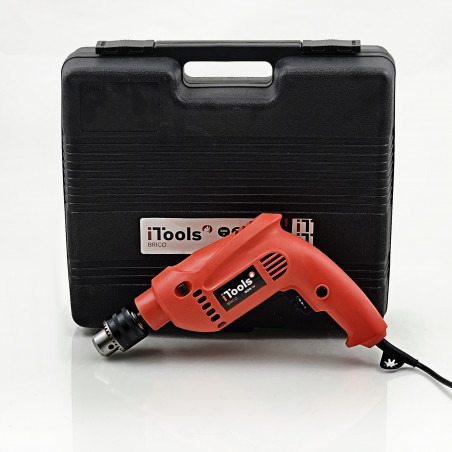 Perceuse à percussion 500W + 41 accessoires de perçage Mallette ITOOLS