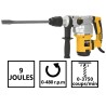 Marteau perforateur burineur 1050W SDS MAX 9 joules Burins et Forets inclus Mallette VITO