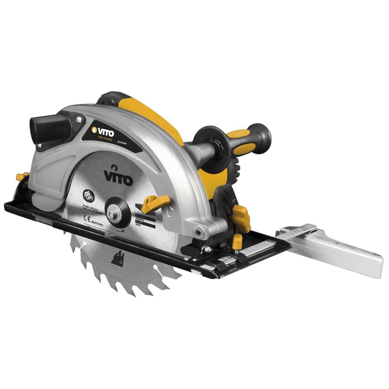Scie circulaire 2100W Lame 235 mm 40 Dents Alesage 30mm Angle de coupe 0°- 45° VITO
