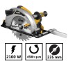 Scie circulaire 2100W Lame 235 mm 40 Dents Alesage 30mm Angle de coupe 0°- 45° VITO