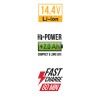 Perceuse visseuse 14.4V + 3 Batteries lithium 2,0Ah + Chargeur rapide VITO