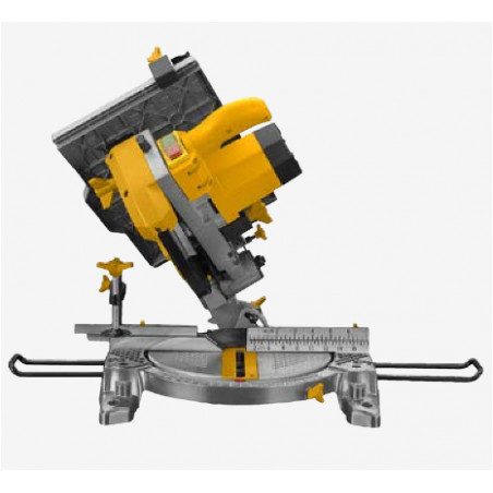 Scie circulaire Combinée 1200W Double coupe 2 Positions Découpe 45/45° Lame disque 210 mm Alesage 30mm VITO