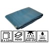 Bâche de jardin 8 x 12 m Bleue et verte Polyéthylène 150g/m²