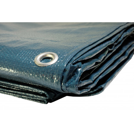 Bâche de jardin 8 x 12 m Bleue et verte Polyéthylène 150g/m²