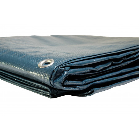 Bâche de jardin 8 x 12 m Bleue et verte Polyéthylène 150g/m²