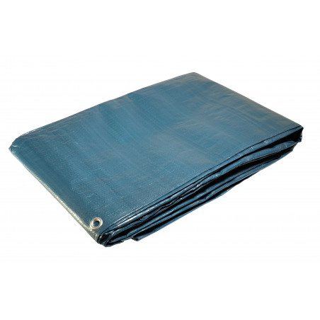 Bâche de jardin 5 x 8 m Bleue et verte Polyéthylène 150g/m²