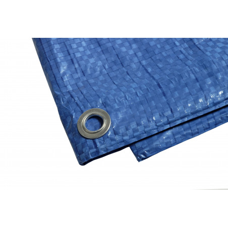 Bâche de jardin 2 x 3 m Bleue et verte Etanche Polyéthylène 80g/m²