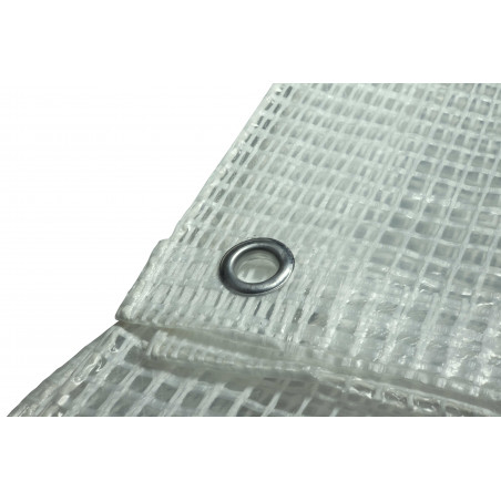 Bâche de jardin 4 x 10 m Armée transparente en polyéthylène 170g/m²