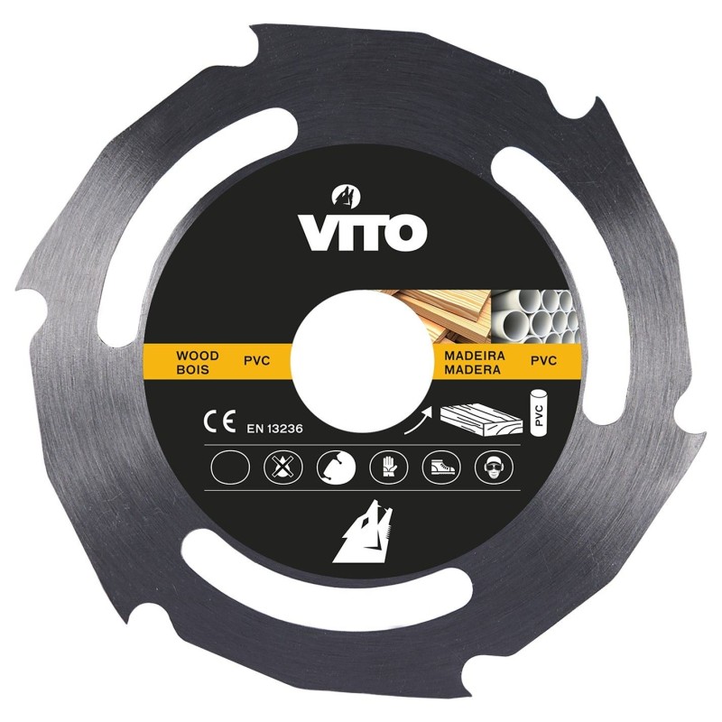 Disque coupe bois et PVC 115 x 1,8mm Meuleuse Alesage 22.5mm VITO