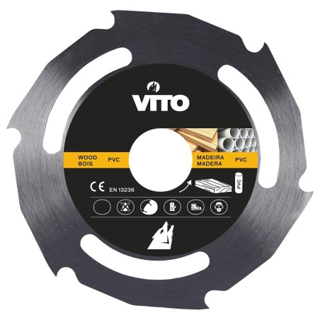 Disque coupe bois et PVC 115 x 1,8mm Meuleuse Alesage 22.5mm VITO
