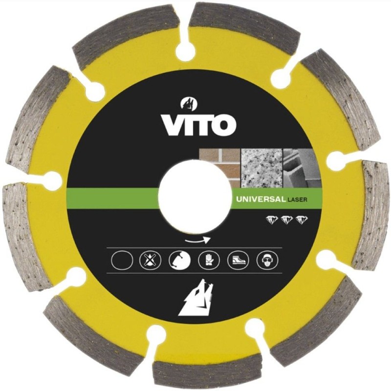 Disque Diamant laser 115mm Alesage 22.5mm Universel Pierre Marbre Granit VITO