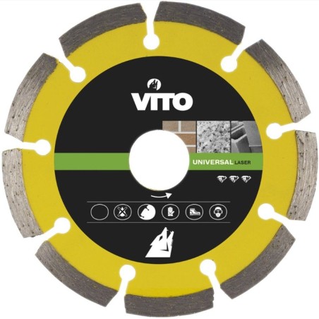 Disque Diamant laser 115mm Alesage 22.5mm Universel Pierre Marbre Granit VITO