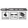 Lames métal pour Scie sauteuse Longueur 77mm Coupe 1 à 3mm Emboîtement Bosch VB118. VITO