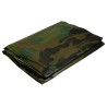 Bâche camouflage militaire 3,6x5 m Verte et noire en polyéthylène 150 gr/m2