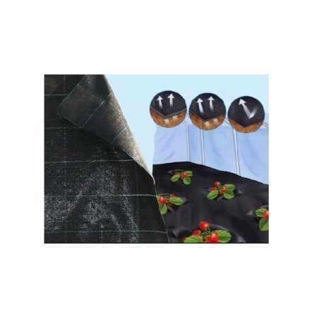 Toile de paillage NOIRE 1,05x10 m Traitement anti-UV Grammage 100g /m²