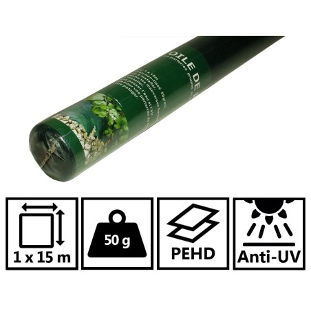 Toile de paillage 1x15 m Toile non tissée avec un traitement anti UV