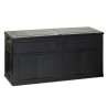 Coffre de Jardin en résine 320 Litres NOIR 119 X 46 X 60 cm Protection Anti UV TOOMAX