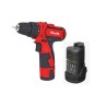 Visseuse sans fil 12V Batterie Lithium 1.5Ah LED + Coffret 6 embouts de vissage + 6 forets + Adaptateur VITO