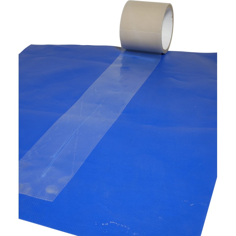 Adhésif transparent 200mm x 20m pour réparation bâche