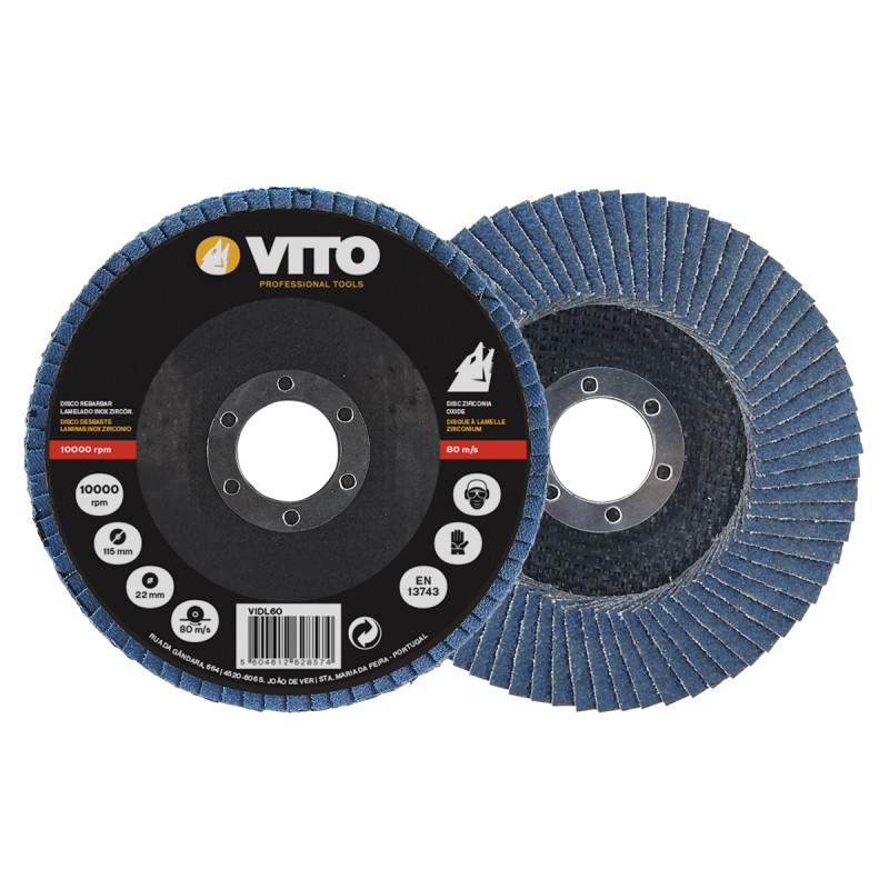 Disque à lamelle Diamètre 115 mm Alésage 22,5 mm- G100 zirconium VITO