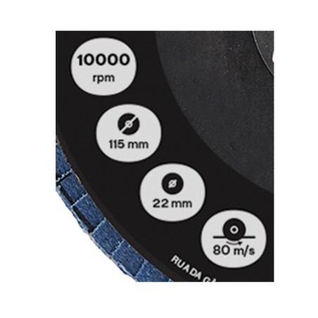 Disque à lamelle Diamètre 115 mm Alésage 22,5 mm- G100 zirconium VITO