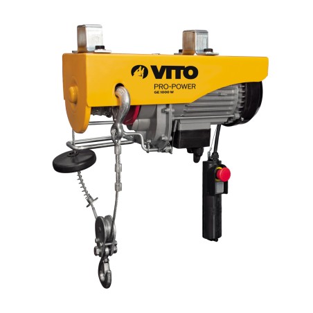 Palan électrique 1000W 250/500 kg 12 mètres max de levage VITO