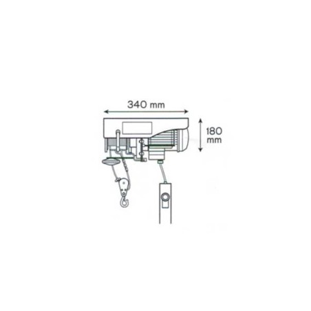 Palan Electrique à télécommande 500W Charge jusqu'à 200 kg Hauteur de levage 6 et 12 mètres VITO