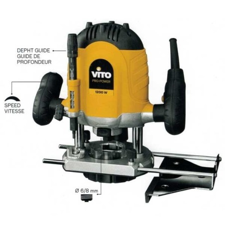 Défonceuse Bois massifs Contreplaqués 1200W Epaisseur 6- 8 mm VITO