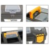 Boite à outils 18" Mallette de bricolage 432 x 250 x 238 mm 3 organiseurs et porte outils Amovible VITO