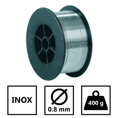 Fil à souder INOX 0.8mm Bobine de 400g Qualité 308 LSI INE