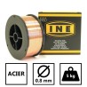 Fil acier SG2 0.8mm 5kg Soudage MIG-MAG Bobine diamètre 200mm INE
