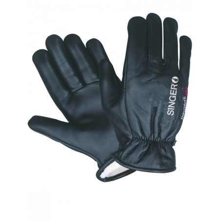 Gant hydrofuge ANTI FROID SINGER Taille 9 Cuir fleur de bovin Noire entièrement doublée Thinsulate