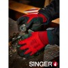 Gant MANUTENTION milieu humide SINGER Taille 9 tricoté Polyamide Enduction PVC + picots