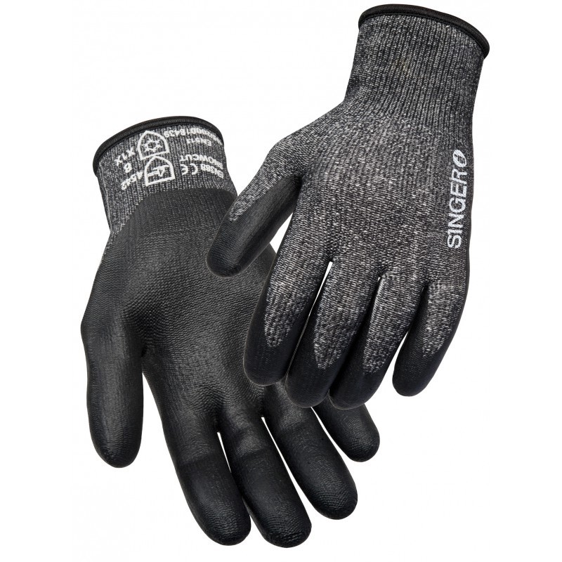 Gant de protection anti coupure anti froid SINGER taille 9 support tricote enduit nitrile fibres haute tenacite