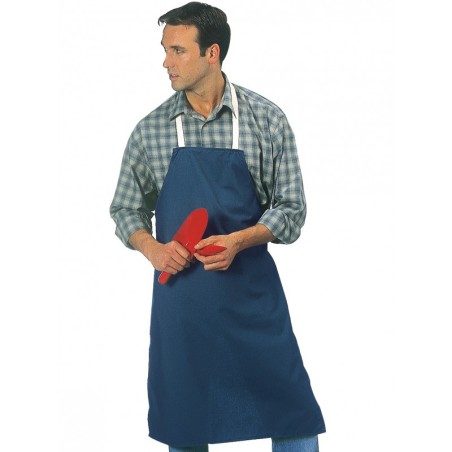Tablier coton bleu SINGER dim 100 x 70 cm toile coton - bavette - tous usages